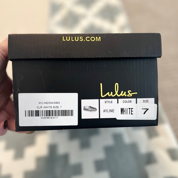 Lulus White Pearl Flatform Slip-On Sneakers - NWT - Fit like size 6.5. - Picture 8 of 8